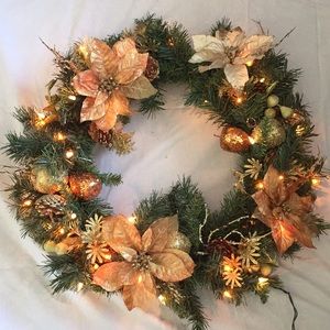 Lighted Christmas Wreath